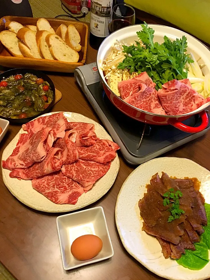 すき焼きとステーキでバースデーパーティー|ききさん