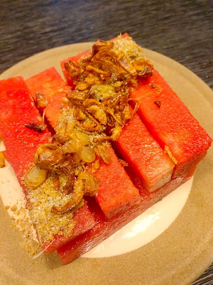 แตงโมปลาป่น watermelon with dried fish and crispy shallot|SaSaさん