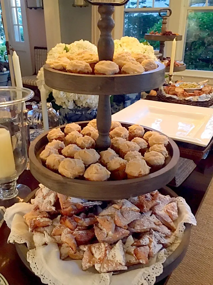 3 tierred dessert~ mini pumpkin cupcakes with maple cream frosting, stelline puff pastry cookies|🌺IAnneさん