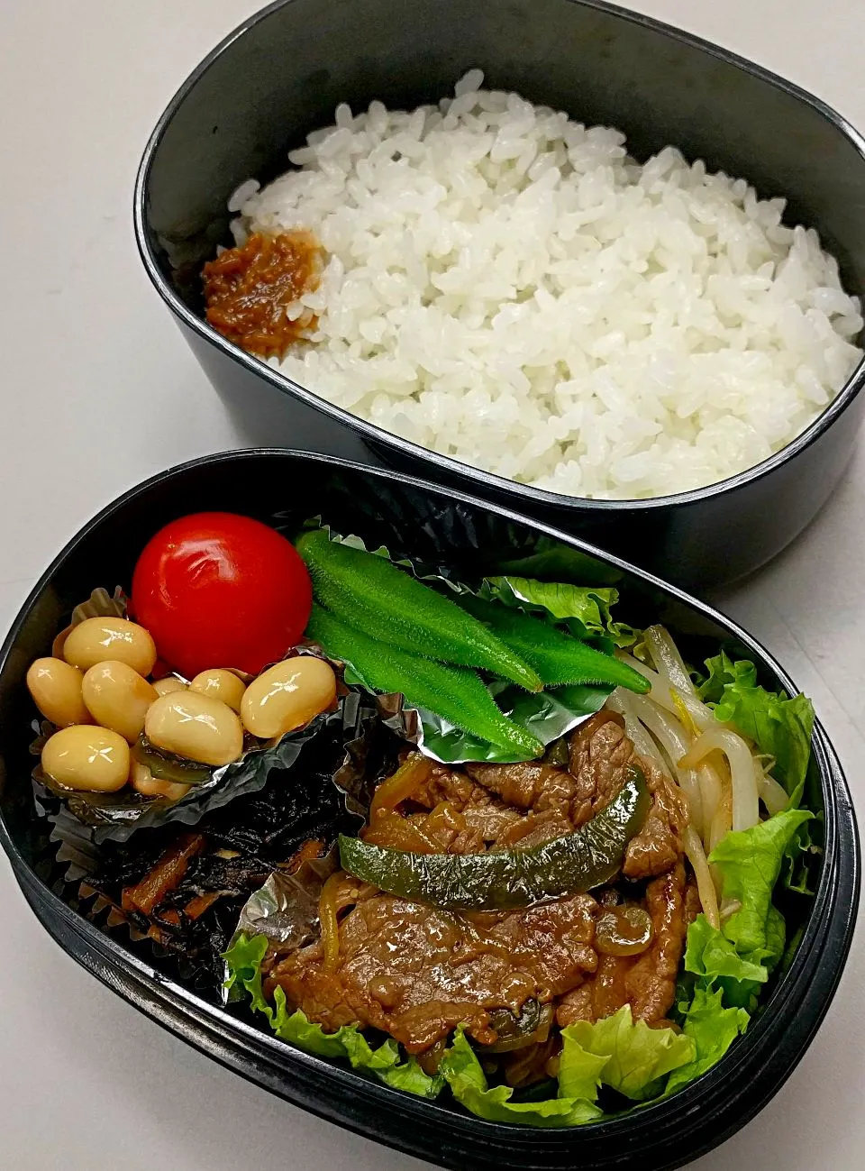 10月17日のサラメシは


＊牛肉のオイスター炒め
＊もやしのペッパー炒め
＊ひじき
＊昆布豆
＊オクラwith醤油麹

🍅今週もプチット頑張ろうー🤗|ニッパーさん