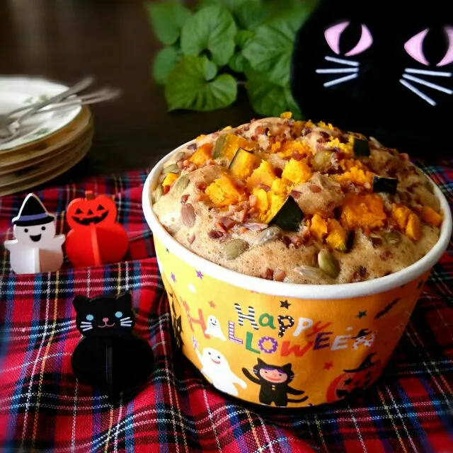 はやちんさんの ふんわり味噌蒸しパン🎃ハロウィンVer.🎃|うさかめさん