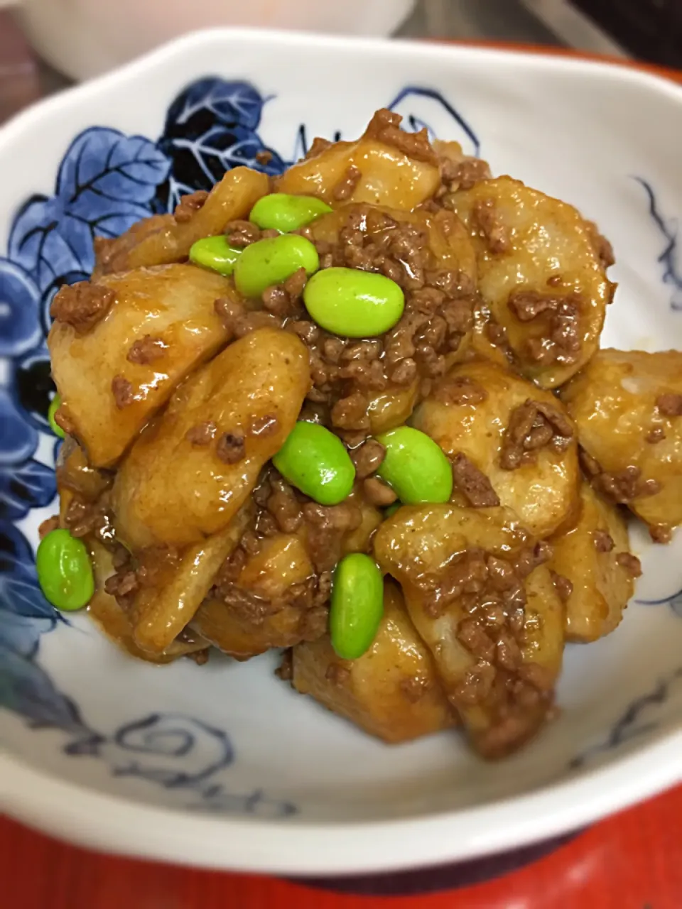 里芋と蓮根の揚げ煮|あずきプリンさん