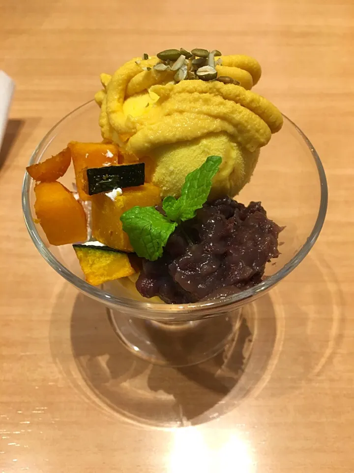 Snapdishの料理写真:かぼちゃのミニパフェ|うさママさん