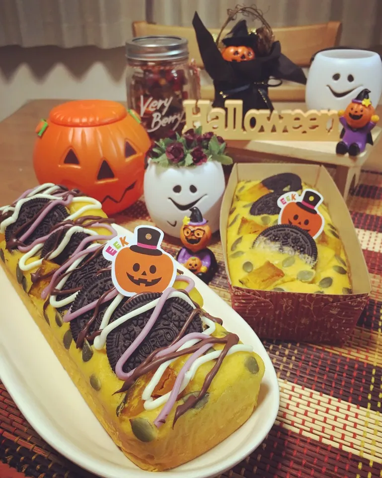 ♡かぼちゃオレオパウンドケーキ🎃♡|miyuさん