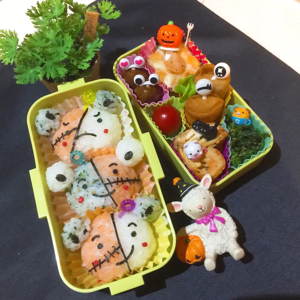 10/18❤︎娘のハロウィンおにぎりお弁当🎃|Makinsさん