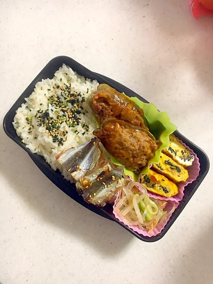 Snapdishの料理写真:ピーマンの肉詰め弁当|はちさん