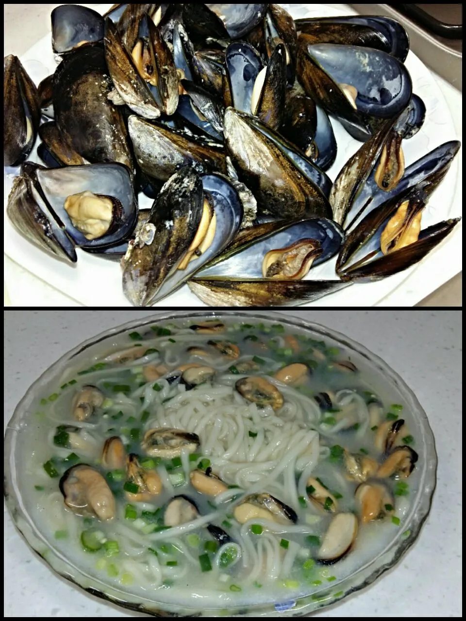 Noodle soup with mussels|steven z.y.さん