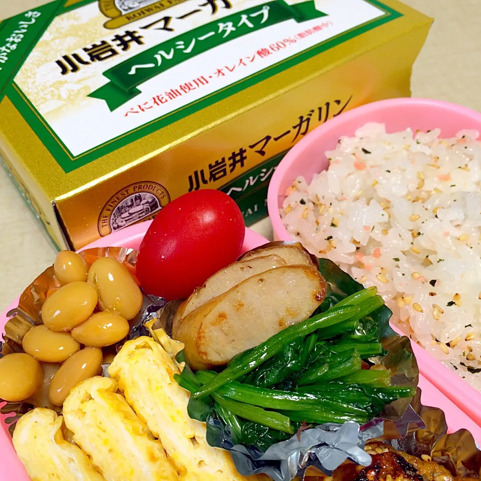 Snapdishの料理写真:娘のお弁当  定番おかず                       ☆〜ほうれん草炒め〜☆|hamamaさん