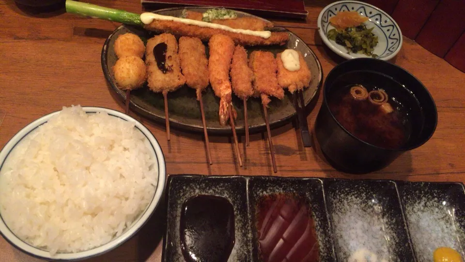 串カツ定食|おっちさん