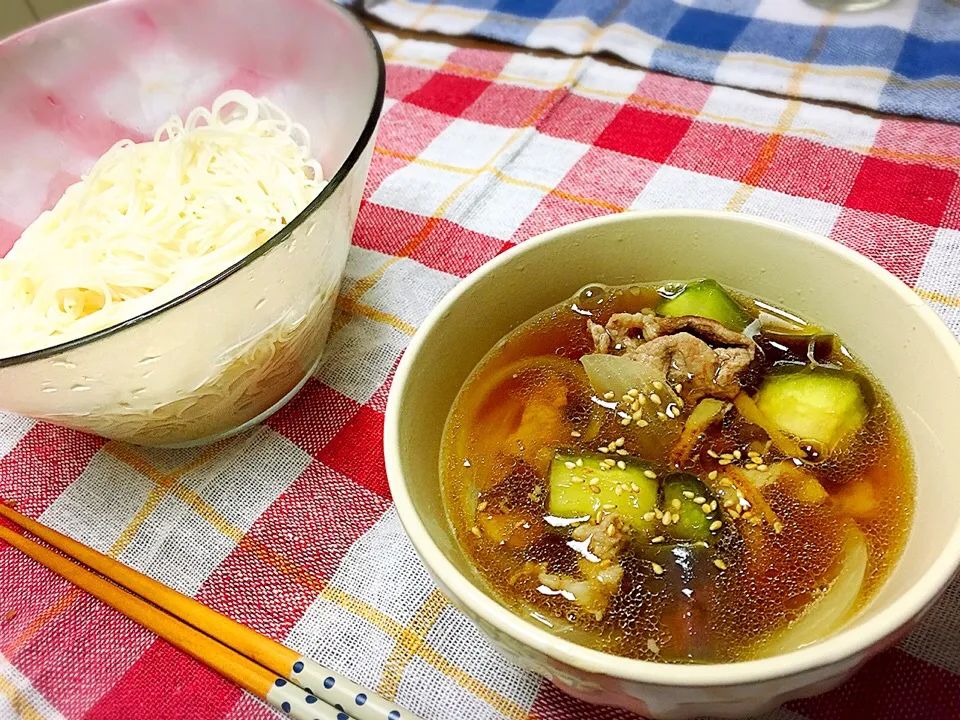 三月のライオンのそうめんつけ麺|しらたまさん