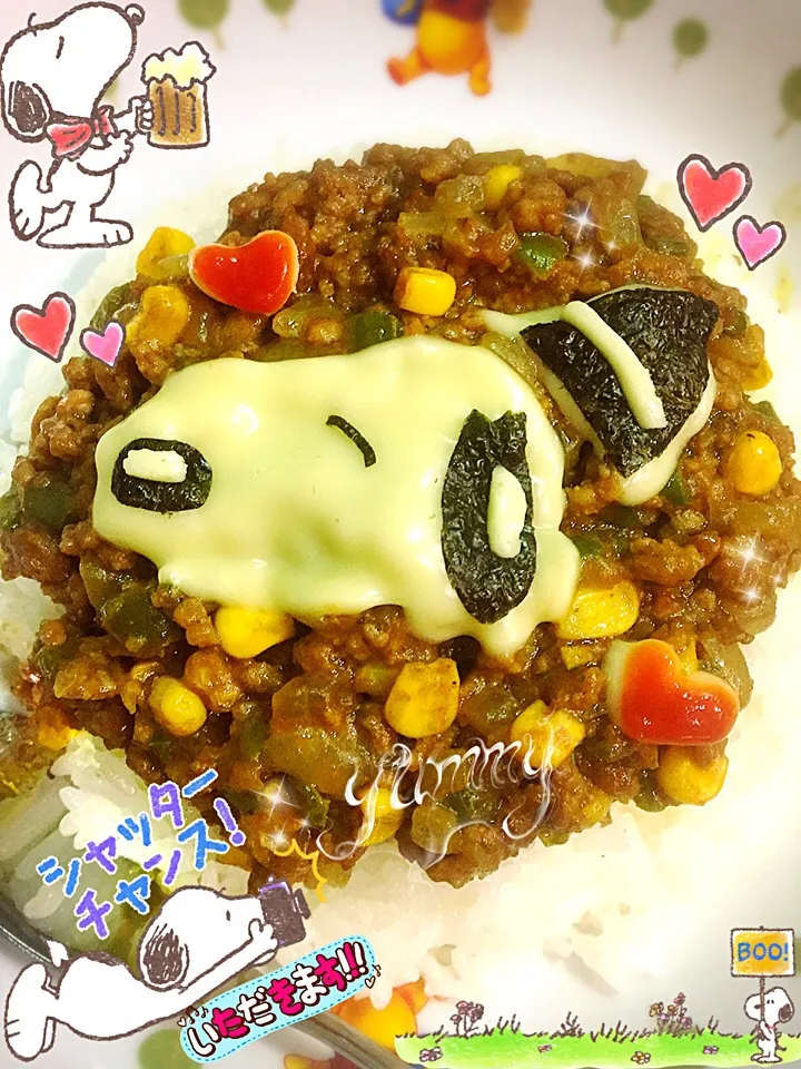 ハロウィン🎃👻スヌーピーのドライカレー🍛|しずママさん