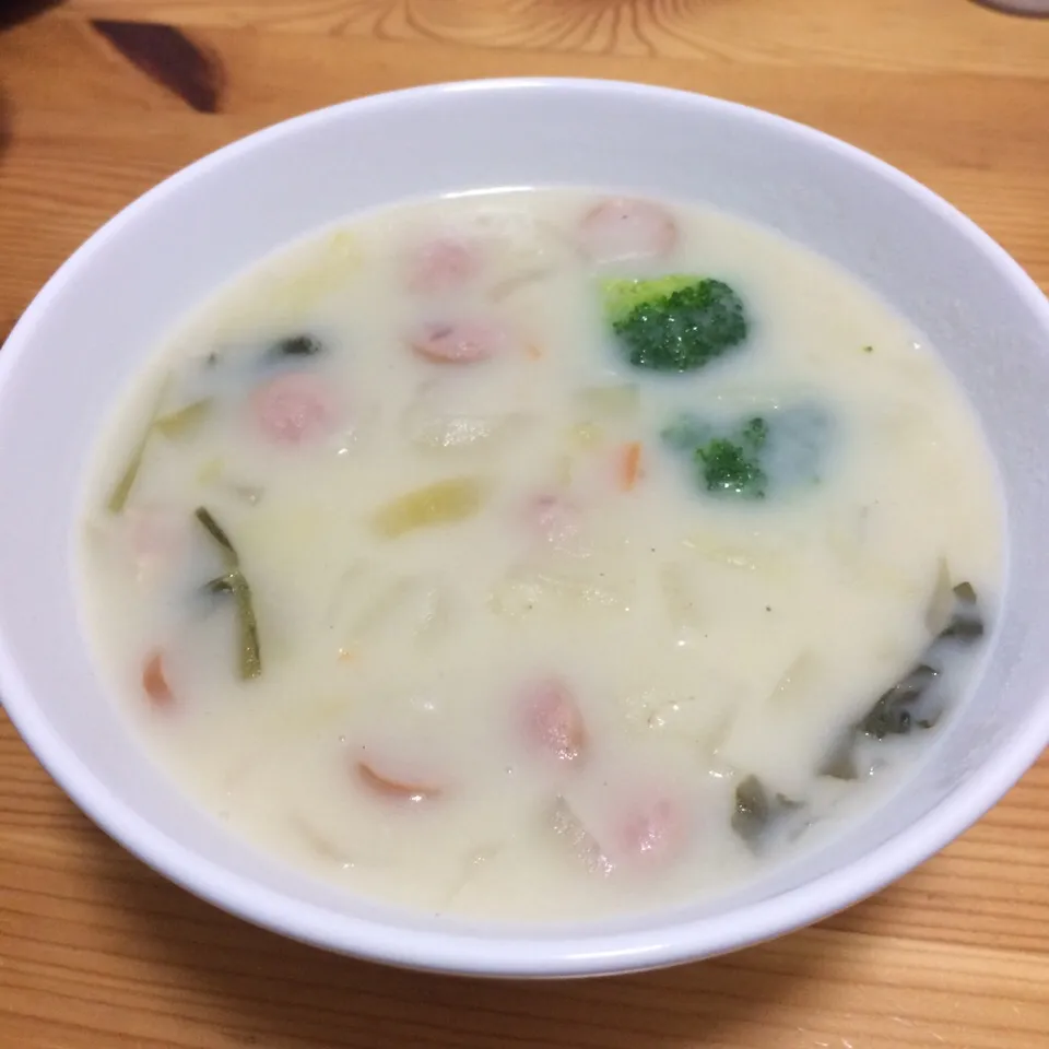 残り野菜でスープを作ろうと思ったら、コンソメを切らしていたのでシチューに変更してみた。|SasaMasa213さん