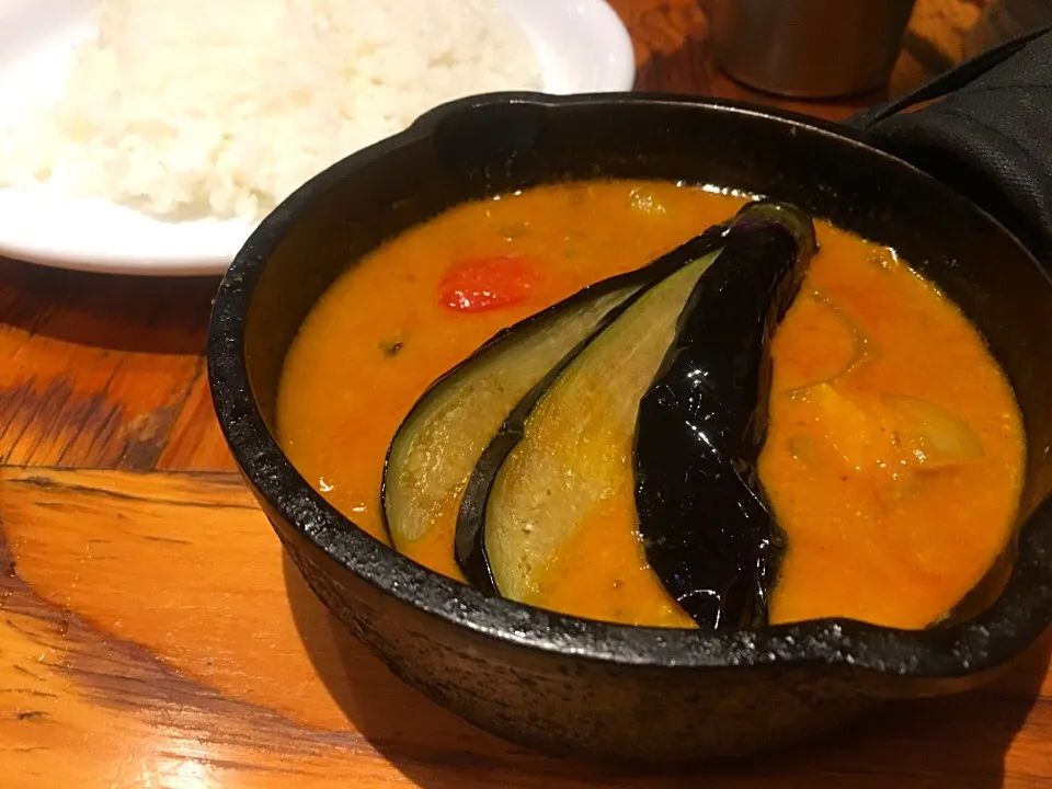 秋ナスと鶏ひき肉の南インド風カレー|hirotomoさん