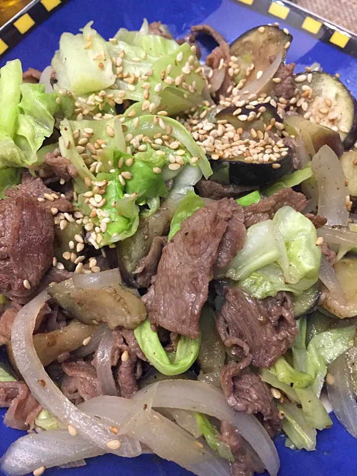 牛バラ肉の野菜炒め|Takayukiさん