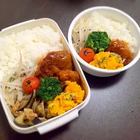 ハンバーグ弁当
○煮込みハンバーグ
◯かぼちゃサラダ
◯もやしナムル
◯野菜と豚肉のオイスターソース炒め
◯ブロッコリー
◯トマト

彩りいつもよりいい感じ😆
煮込みハンバーグトマト風味多めだけど、美味しかったらいいな〜|りかさん