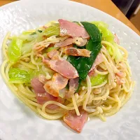 Snapdishの料理写真:ローストハムとキャベツのあっさりパスタ|🍽TakumuYamamoto🍽さん