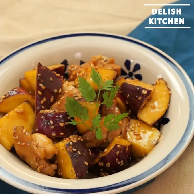 【動画】鶏とさつまいもの甘酢炒め煮 #delishkitchentv|DELISH KITCHENさん