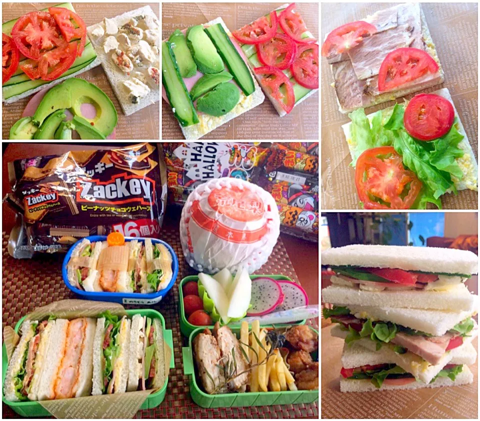 Snapdishの料理写真:Lunch box☆Picnic🎵Sandwich🌸遠足 ｻﾝﾄﾞｳｨｯﾁ|🌈Ami🍻さん