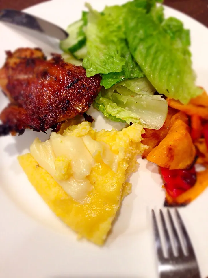 Snapdishの料理写真:Polenta and Herb Roasted Chicken|Allissa Zhaoさん