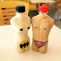 Snapdishの料理写真:#milktea #feelingtea #hanoi #superman #batman #sweetcouple|Ljnk Minさん