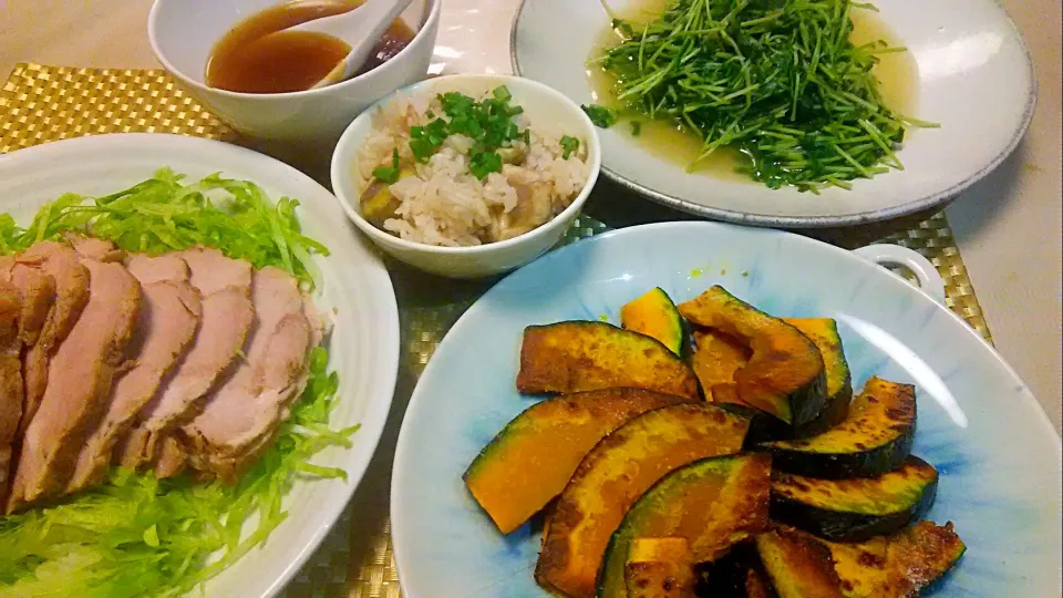 チャーシュー定食😋|お母の大皿さん