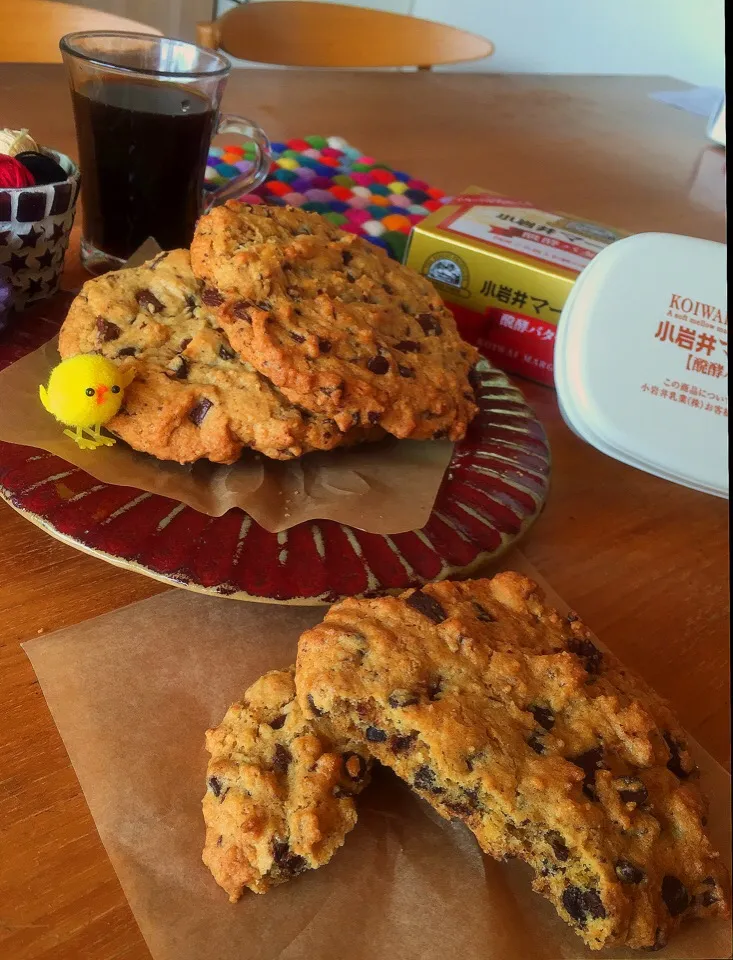 Snapdishの料理写真:BIGに焼いたアメリカンソフトクッキー🍪|まどさん