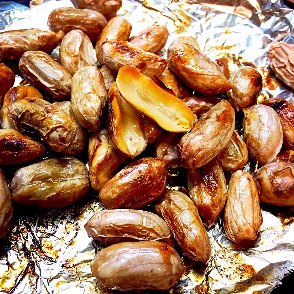 生落花を茹でてから、焼きました✨|ヲルカさん