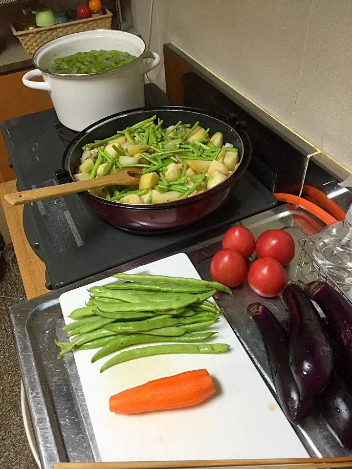 我が農園の野菜ばかり使って、夜ごはんの支度(*^_^*)|simoneさん