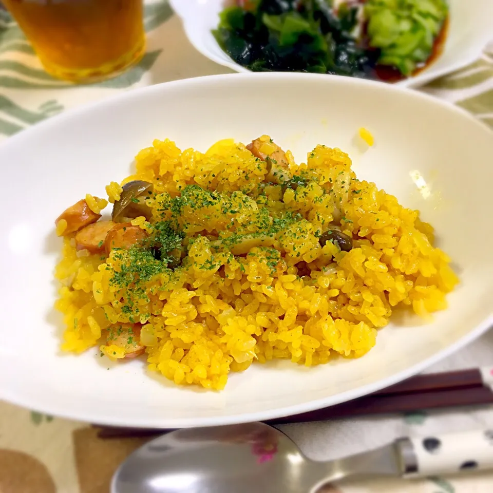 炊飯器でカレーピラフ|e☆さん