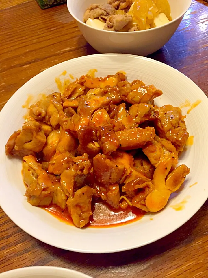 かよさんの料理 韓国フライドチキン🐔ヤンニョムチキン🍗  でキチンと完食‼️|のりおさん