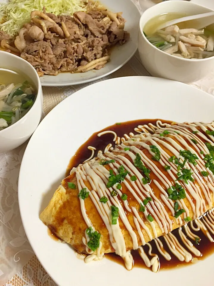 今日は低糖メニューの日！とんぺい焼きと生姜焼きにもやしスープ|高瀬 恵さん