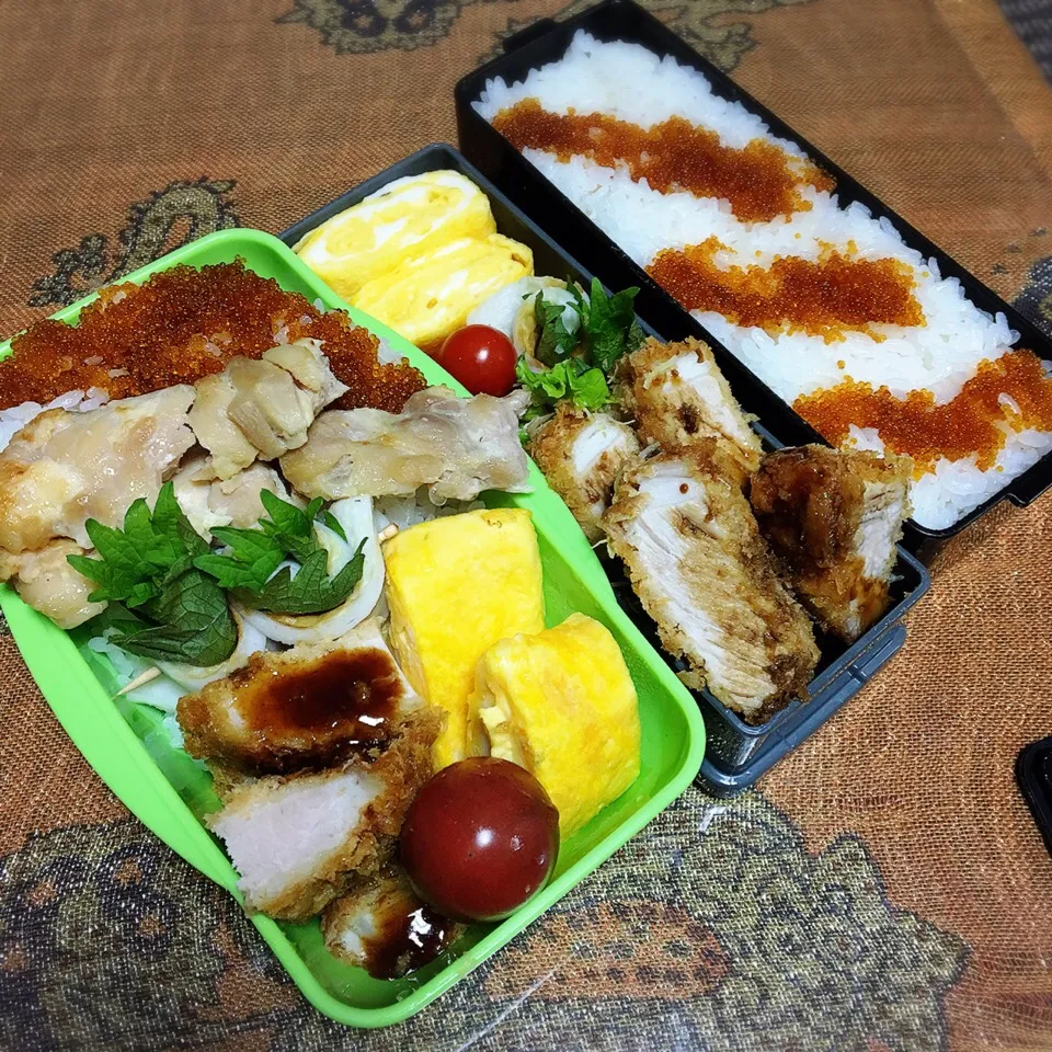 Snapdishの料理写真:今日のお弁当〜(*'ω'*)
厚切りカツ！！|renharuruさん