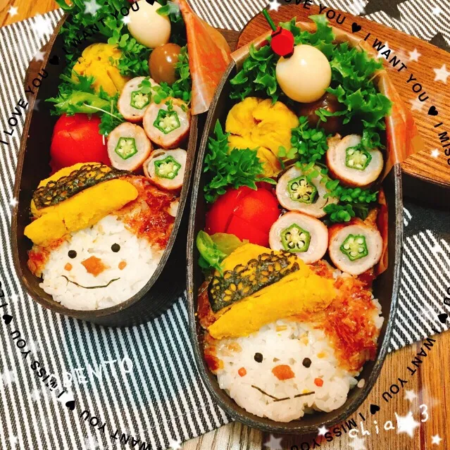 Snapdishの料理写真:娘とわたしのお弁当 1021🎃
酢飯の女の子 かぼちゃのお帽子👒|chiaki3（平川ちあき）さん