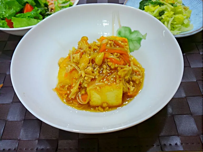 あんかけ肉豆腐
　　スーパーの栞から|たえさん