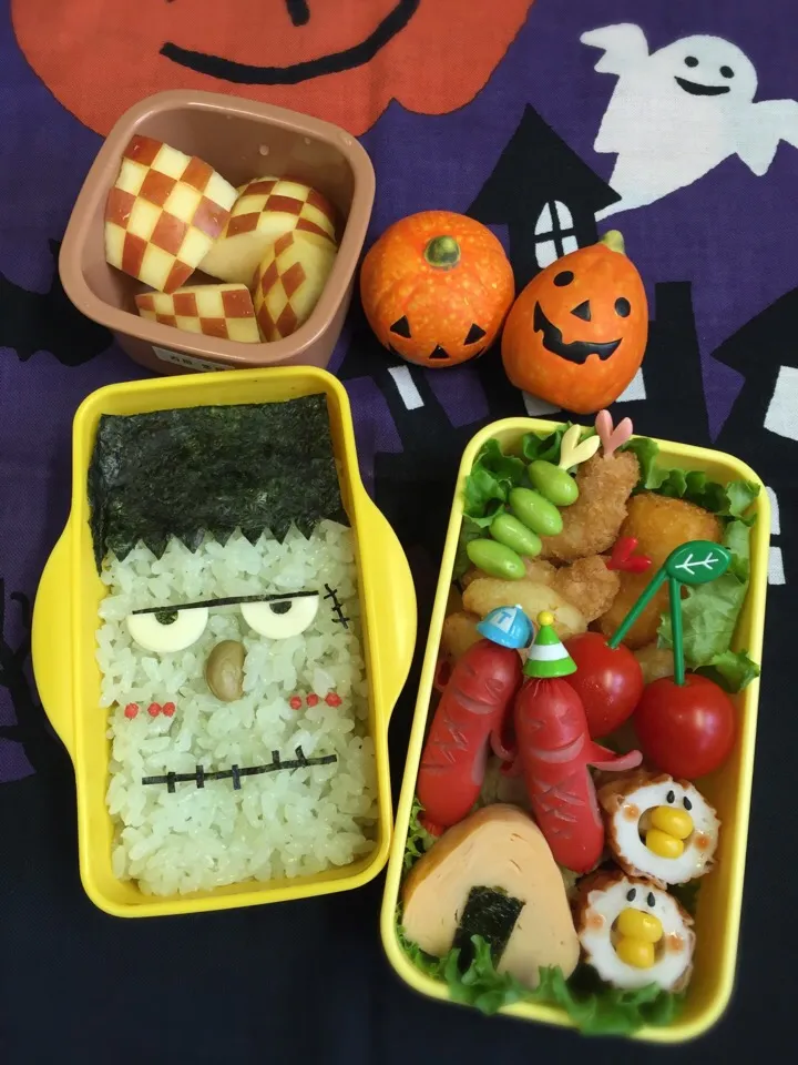 10/22 フランケンごはんde小学校オープンスクール弁当🎃長男ver.|うっちーさん