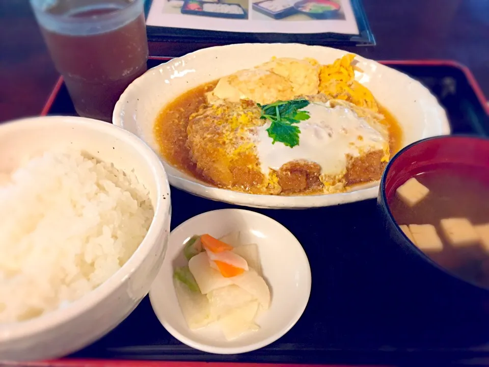 さやの湯 カツ煮定食|黒丸さん