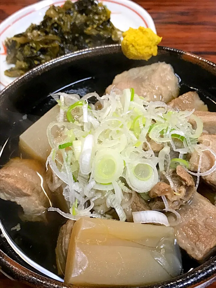 牛スジ煮込み、高菜の油炒め|shinomiya yoshihiroさん