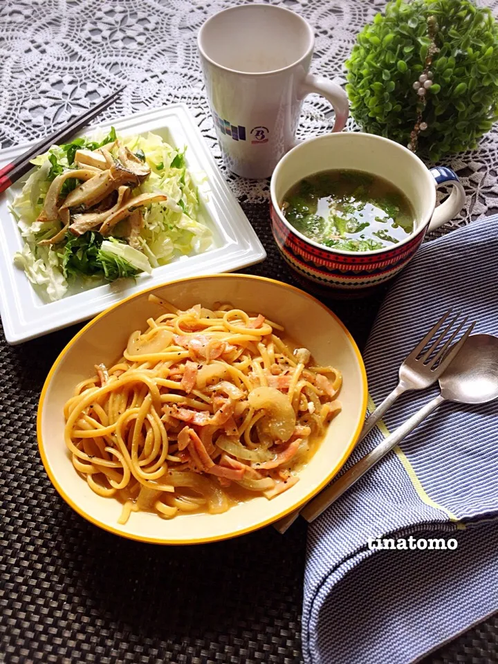 カルボナーラでブランチ！|Tina Tomoko😋さん