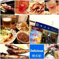 Snapdishの料理写真:博多ほろよい街道で〜旅先の出会いに乾杯！👯🍻|ふかرさん