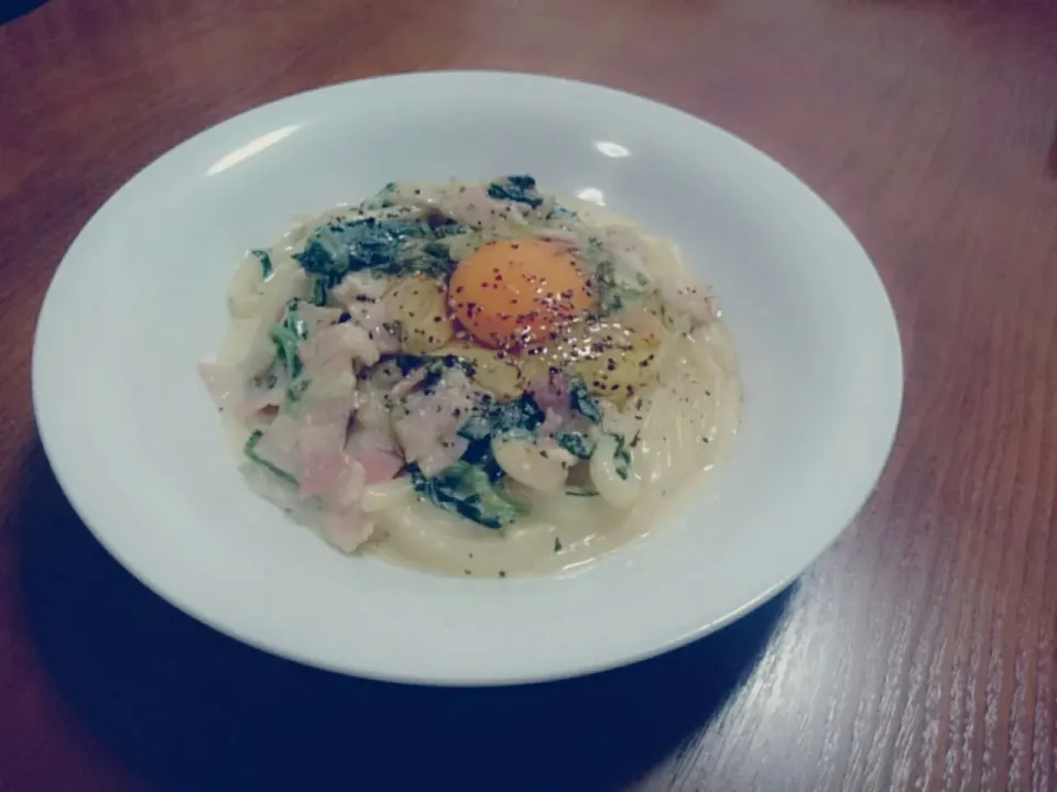 カルボナーラうどん|makiさん