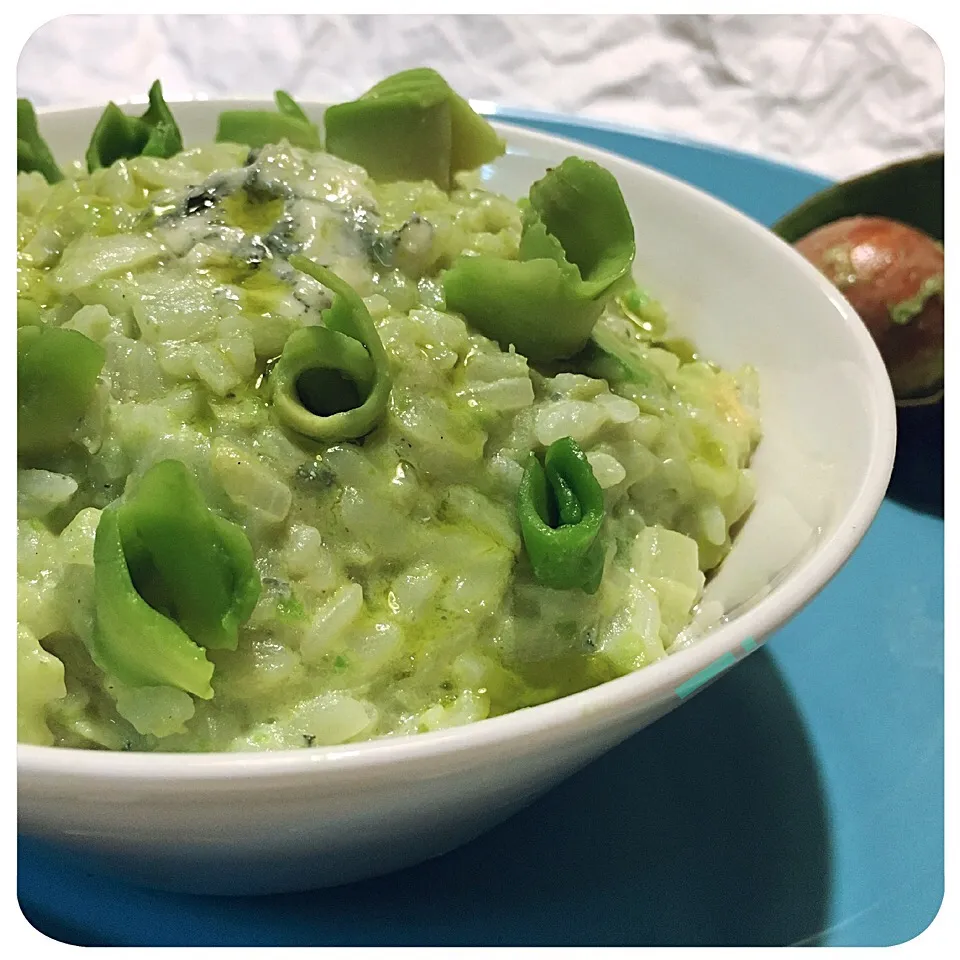 ゆきさんの料理 ブルーチーズとアボカドの豆乳リゾット 【Blue cheese and avocado soy milk risotto】|izoomさん