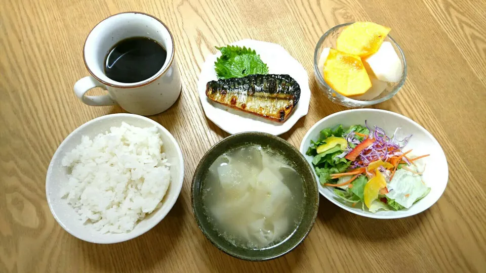 『和食朝ごはんにコーヒー(￣▽￣;)💦』|seri-chanさん