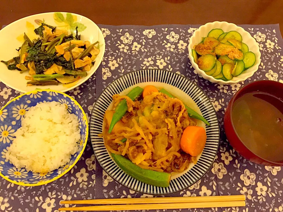 肉じゃが
空心菜と豚肉の炒め物|おこちゃんさん