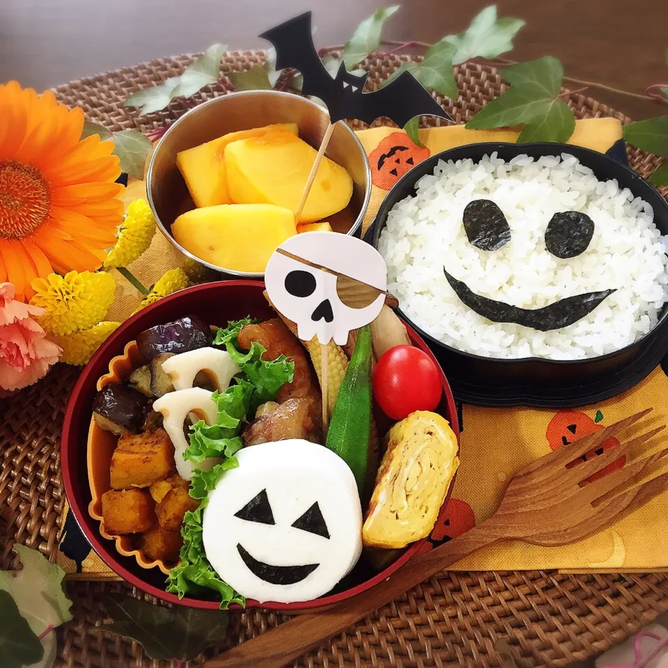 ハロウィンのおばけ弁当|@mayuさん