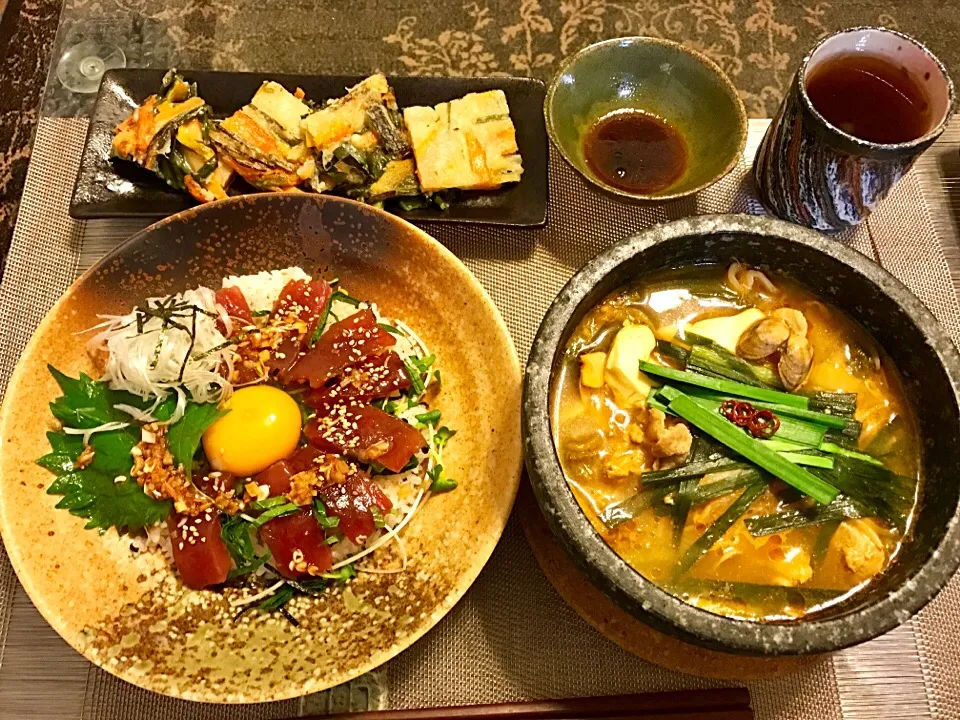 スンドゥブ
マグロの漬け丼
チヂミ|あいさん