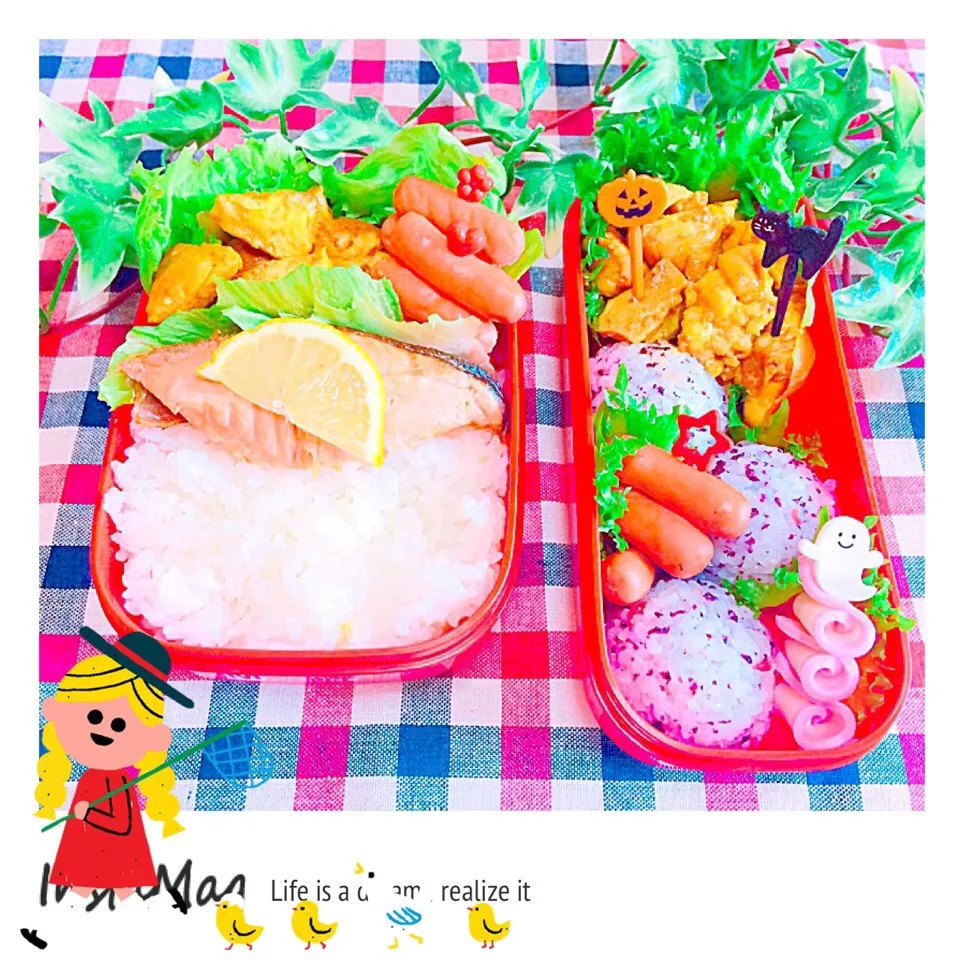 娘ちゃん、社会科見学でお弁当🍱とMY弁当😊|aoiさん