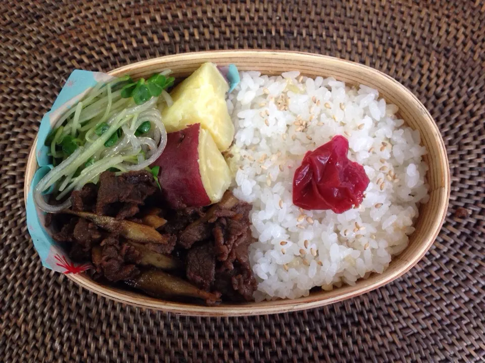 牛肉とごぼうの炒め煮弁当|*なおみん*さん