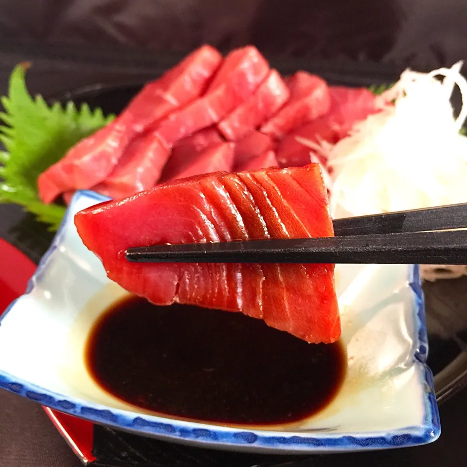 Blue Fin Tuna I bought at Tuna Harbor Dockside Market In San Diego, CA|mamaeriさん