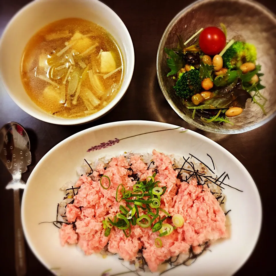 今日の夕飯♡
子供達のリクエスト 大盛りねぎとろ丼！|Emmarioさん