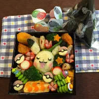 Snapdishの料理写真:ピカチュウ弁当|とりみゆさん